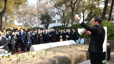 平成30年度卒業祝賀会の様子 挨拶（伊藤先生）